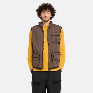 Timberland Men’s Reversible Utility Vest Chocolate Brown Size Medium A6X5A243